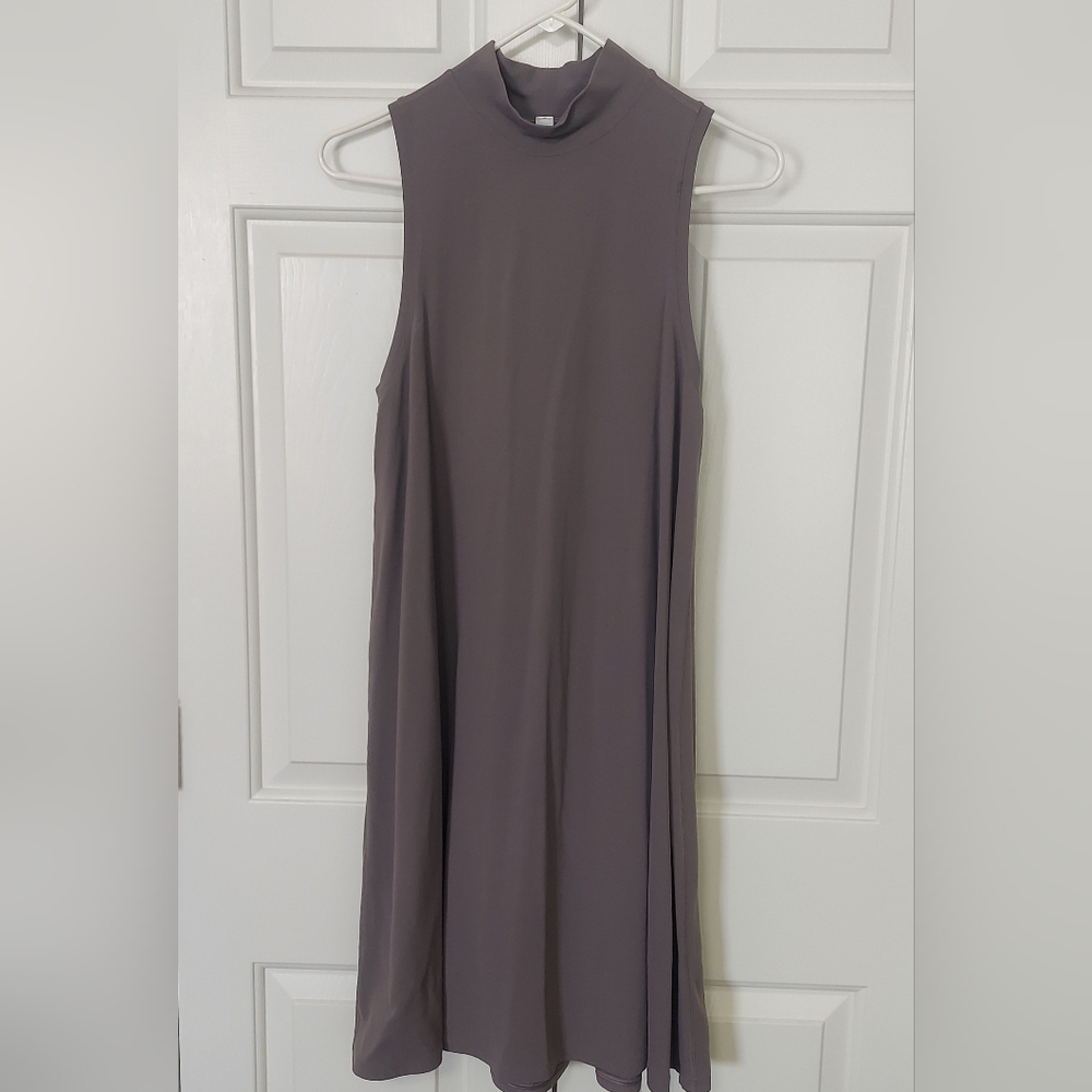 Lululemon All Yours High-Neck Dress Lunar Rock Mauve Grey Soft Vitasea Size 8 - Picture 5 of 9
